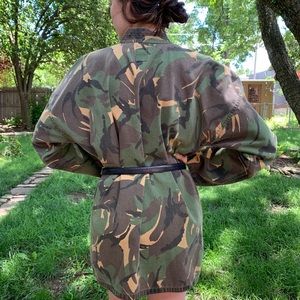 Vintage camo karate style kimono.